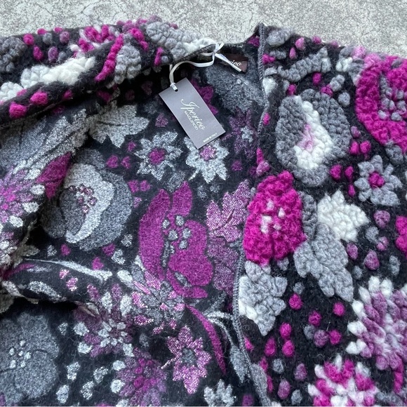 Iperico Italy Open Cardigan Wrap Knit Sweater OS wool blend new with tags - Picture 4 of 6